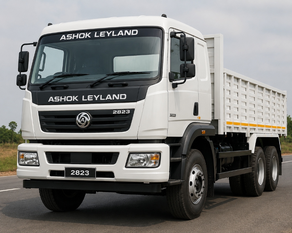 Ashok Leyland 2823 multi-axle freight carrier for Kolar to Bangalore freight transport routes